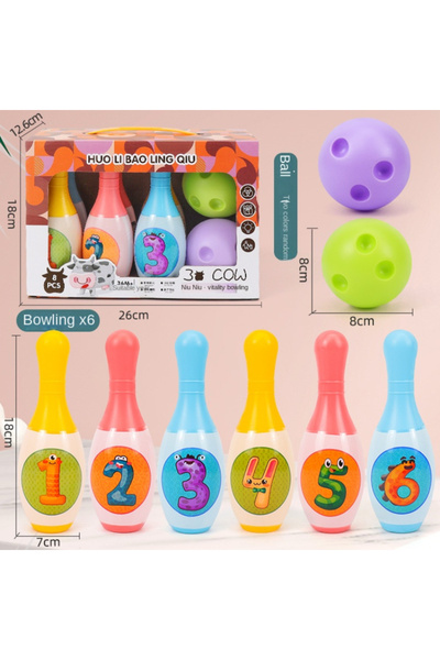 Choice1 niu 1pcs Bowling Game Set Animal Number Learning Education Toys For K...