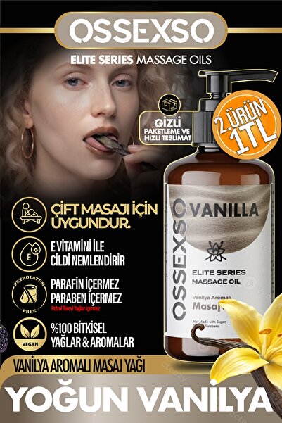 OSSEXSO Vanilya Aromalı Yenilebilir Masaj Yağı 150 ml – Aromaterapi ve Etkili...
