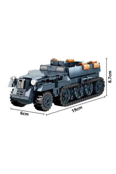 Choice5 406Pcs Army Soldiers World War Tank Armored Vehicle Model Assemble Bu...