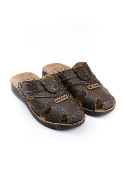 GEZER Yazlık Erkek Çıtçıtlı Ayarlanabilir Terlik-Sandalet