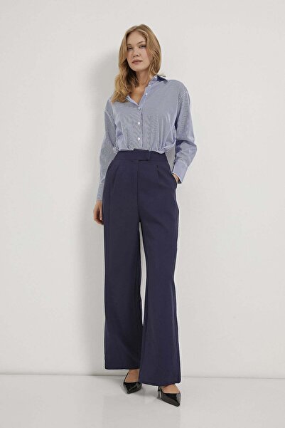 Arma Life Armalife 3108 Beli Elastic Cirt Closure Palazzo Women's Pants