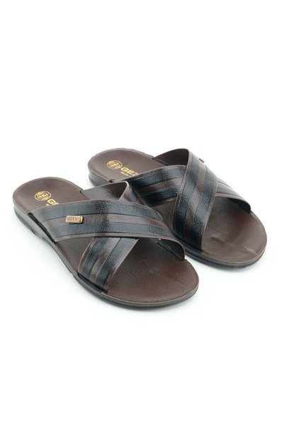 GEZER Men's Summer Pu Sole Artificial Leather Comfortable Sole Home Garden Daily Slippers
