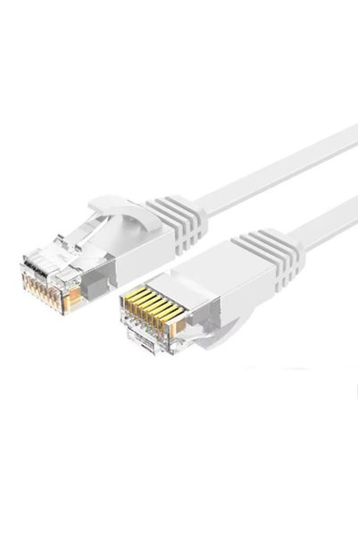 Choice6 1M CAT6 White Cable CAT6 Flat Ethernet Cable RJ45 Patch LAN CAT 6 Oxy...