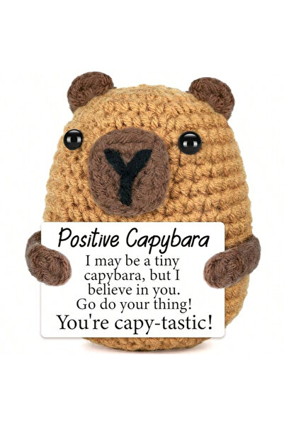 Choice12 Capybaras 1 Mini Positive Energy Crochet Animal, a Fun and Inspirati...