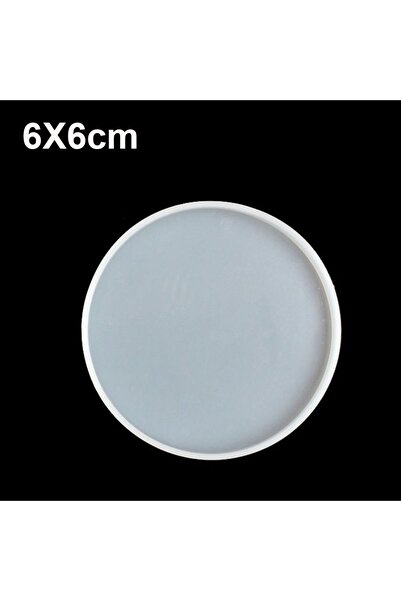 Choice1 6x6cm Transparent Fluid Arts Round Coaster Resin Casting Molds Silico...