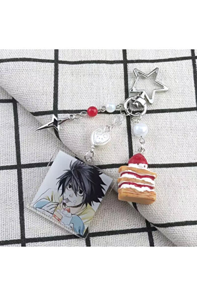 Choice K1052 Handmade Anime L Lawliet Cake Keychain Death Note Keychain Charm...
