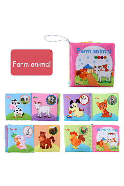 choice2 farm animals Washable Baby Cloth Book Set - BPA-Free Crinkle Sensory ...