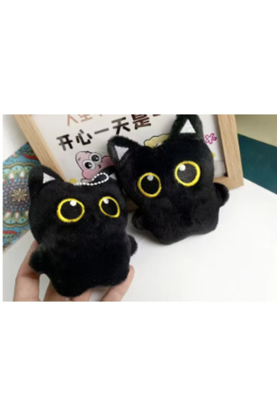 Choice1 2PCS Cute plush toy of a black cat, suitable for decoration and also ...