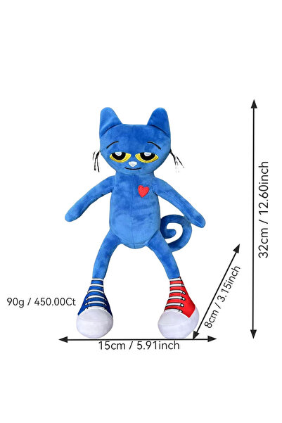 Choice1 28-36cm A New 30cm Pete the Cat Plush Doll Pizza Party Soft Plush Blu...