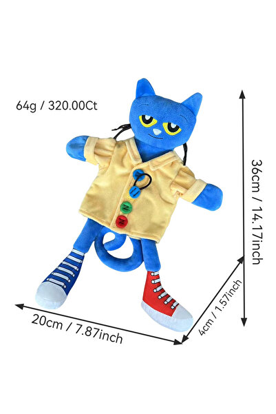 choice2 28-36cm D New 30cm Pete the Cat Plush Doll Pizza Party Soft Plush Blu...
