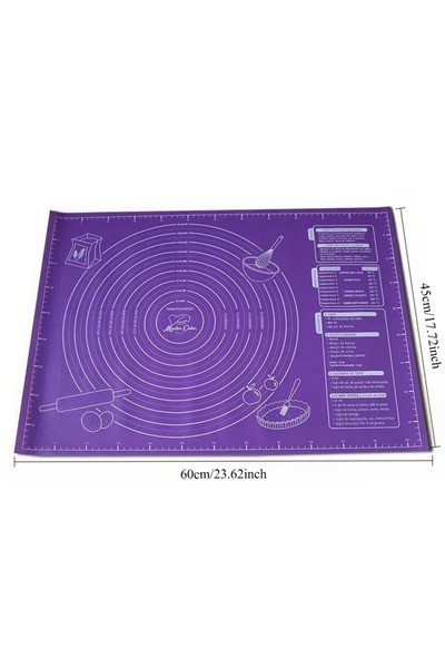 Choice Purple 60x45 EVA material pastry pad, non stick silicone baking square...