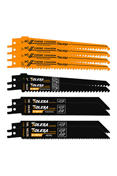 Choice Multi cut 10PCS Blades TOLESA 10PCS Reciprocating Saw Blades for Wood ...