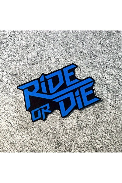 Choice5 blue Holographic RIDE OR DIE Biker Text Vinyl Stickers Waterproof Dec...