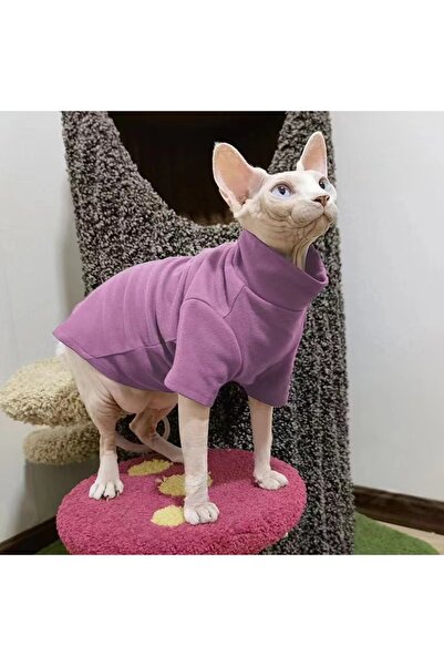 Choice S deep purple Sphynx Cat Clothes Baby Soft Cotton Fall Winter Kitten S...