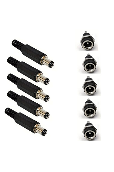 Choice 5.5X2.1 Each 5PCS 10PCS 5Pair 5.5x2.1mm DC Power Plug Male Female Jack...