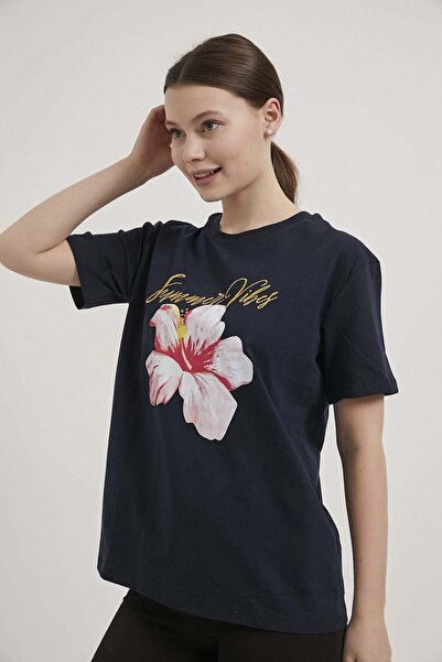 Arma Life Armalife 11193 Text Embroidery Flower Print Detailed Bis Collar Wom...