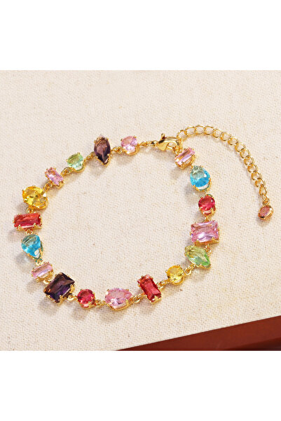 Choice gold bracelet New Luxury Colourful Crystal Zircon Necklace For Women F...
