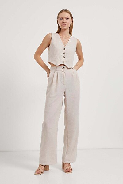Arma Life Armalife 4516 linen look women's vest and pants set