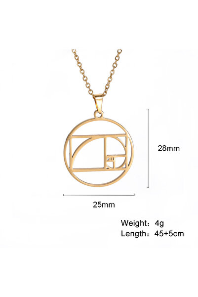 Choice 45-50cm C Gold Color Skyrim Fibonacci Spiral Circle Triangle Golden Ra...