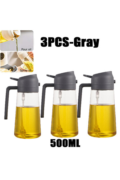 Choice 3pcs-grey 200/300/500ml Oil Spray Bottle BBQ Cooking Olive Oil Sprayer...