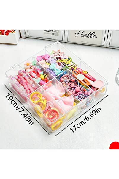 Choice 8grids-Transparent 1pc Transparent Acrylic 6-Grid/8-Grid Hair Accessor...