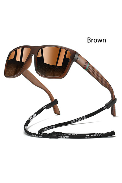 Choice4 GL-F364(Brown) With Chain Fashion Classic Square Sunglasses Men Women...