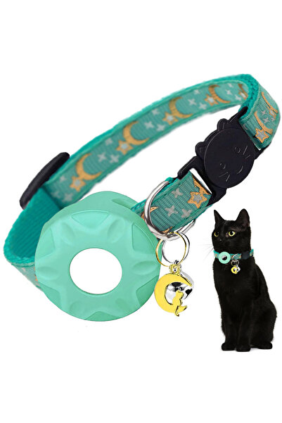 Choice Airtag not included Mint(No Tracker) Tag Pet Collar with AirTag Holder...