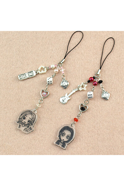 Choice K922-set Super Cute NaNa Anime NaNa Hachi Matching Phonecharm Keychain...