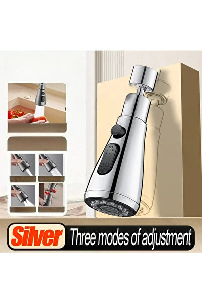 choice2 silver 1pc Faucet Extender Metal Alloy,Three Modes,Head Water Saver H...