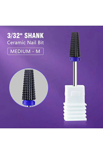 Choice3 Black Ceramic M Black 5 in 1 Ceramic Nail Drill Bit For Electric Dril...