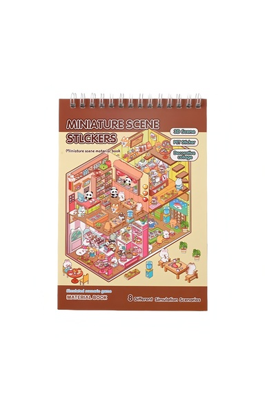 Choice1 كتاب ملصقات ثلاثية الأبعاد بتصميمات غرف صغيرة يمكنك صنعها بنفسك، ملصق...