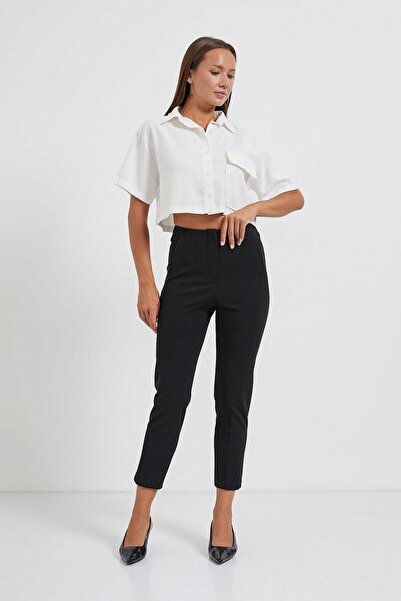 Arma Life Pantaloni negri elastici de zi cu zi pentru femei cu talie înaltă