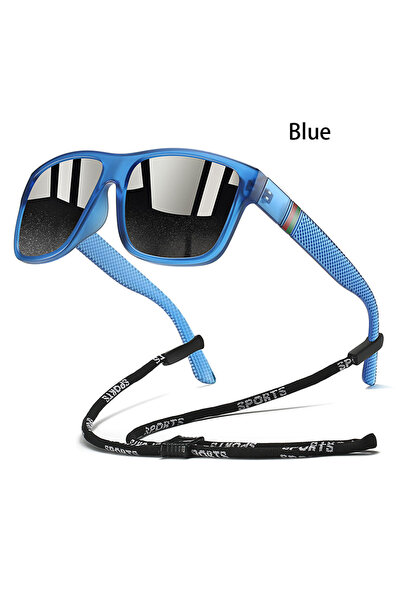 Choice3 GL-F364(Blue) With Chain Fashion Classic Square Sunglasses Men Women ...