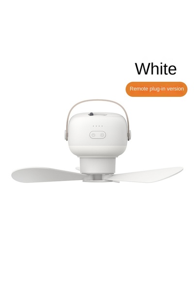 Choice3 White 7200mAh Portable Wireless Mini Ceiling Fan Light USB Fan with R...