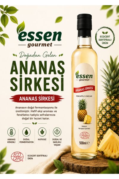 Essen Organik Essen Gurme Ananas Sirkesi 500 ml