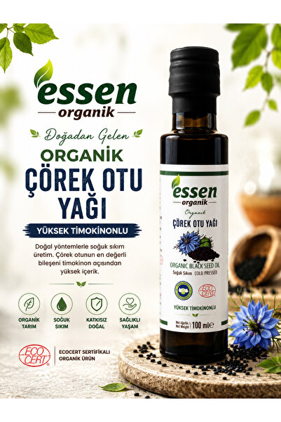 Essen Organik Organik Soğuk Sıkım Çörek Otu Yağı 100 ml
