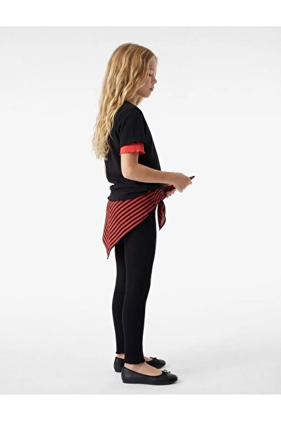 Koton Cotton Tie-Dye Detailed Ankle-Length Ribbed Leggings