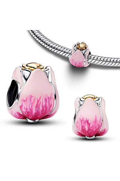 Choice4 AMC7355 925 Sterling Silver Clover Floral Tulip Lucky Bouquet Pansy C...