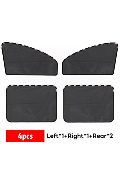 choice2 Black 4PCS 4pcs Magnetic Front Rear Window Curtain Summer UV Protecti...