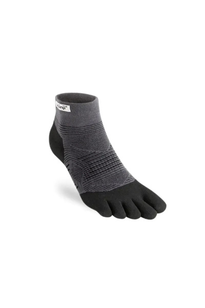 injinji Run Lightweight Mini Crew Coolmax - M - أسود/رمادي