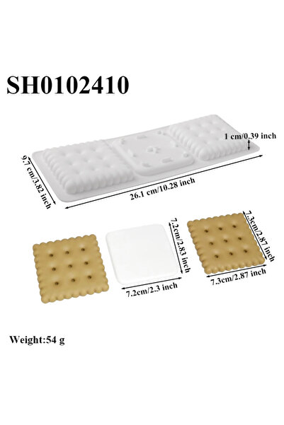 Choice SH0102410 Heart Shaped or Square or Rectangular Sandwich Biscuit Mold ...