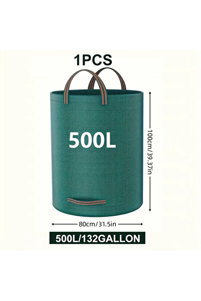 choice2 500L Heavy-Duty PP Garden Waste Bags - Reusable Yard Debris Bags with...
