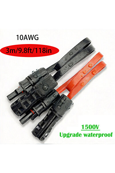 Choice3 3m JMUYTOP 30cm-30m Extra Long 6mm2 MC-4 Flat Cable 1500V Waterproof ...