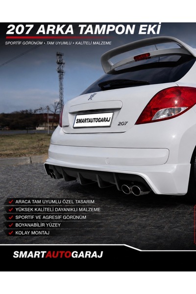 Genel Markalar Peugeot 207 Arka Tampon Eki Boyasız