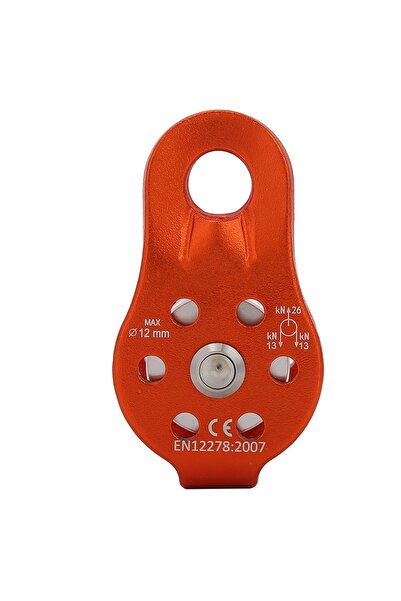 Choice Red 26KN Aluminium Alloy Heavy Duty Single Swivel Rope Pulley Block fo...