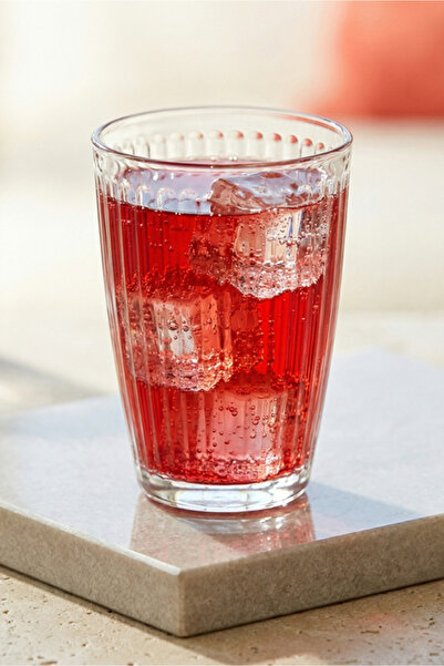 LAV Set de 6 pahare din sticlă Hestia pentru băuturi răcoritoare, 415 ml (Pah...