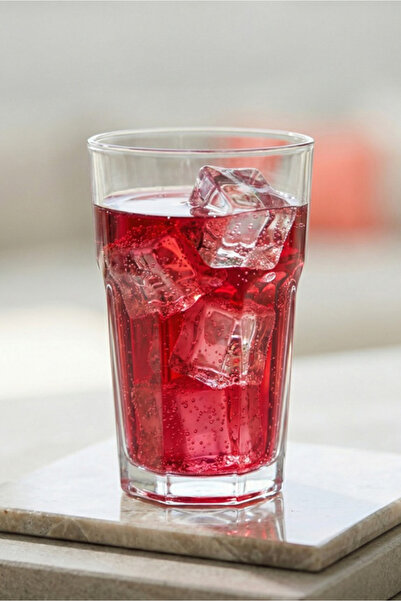 LAV Aras Cam Meşrubat Bardağı 6'lı 300 ml (Su/Soğuk Kahve Bardağı)
