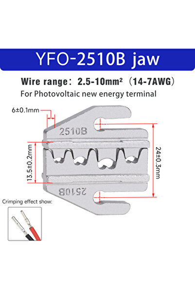 Choice YFO-2510B فكوك كبس بديلة قطعة واحدة لأدوات كبس YFO، فكوك كبس قابلة للت...
