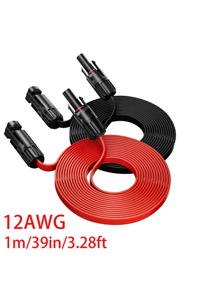 Choice9 كابل لوحة شمسية مسطح JMUYTOP 12AWG بطول 1 متر، 65 سم - 10 متر، لتخزين...
