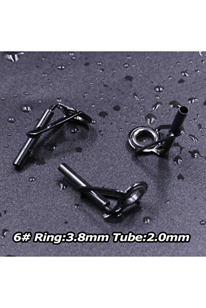 Choice Size6 2.0mm 5Pcs 5Pcs Fishing Rod Tip Guides Repair Kit Stainless Stee...